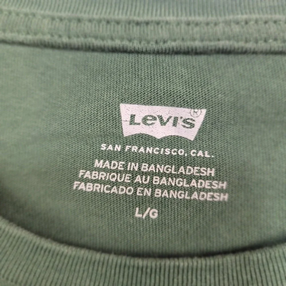 Levi's Shirt Men's‎ Large Green 100% Cotton Long Sleeve Pullover